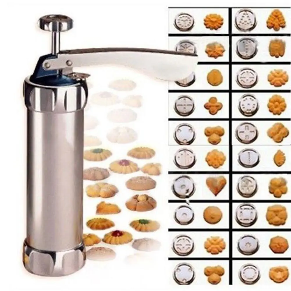 

25pcs Cookies Press Cutter Baking Tools Cookie Biscuits Press Machine Kitchen Tool Bakeware With 20 Cookie Molds and 4 Nozzles