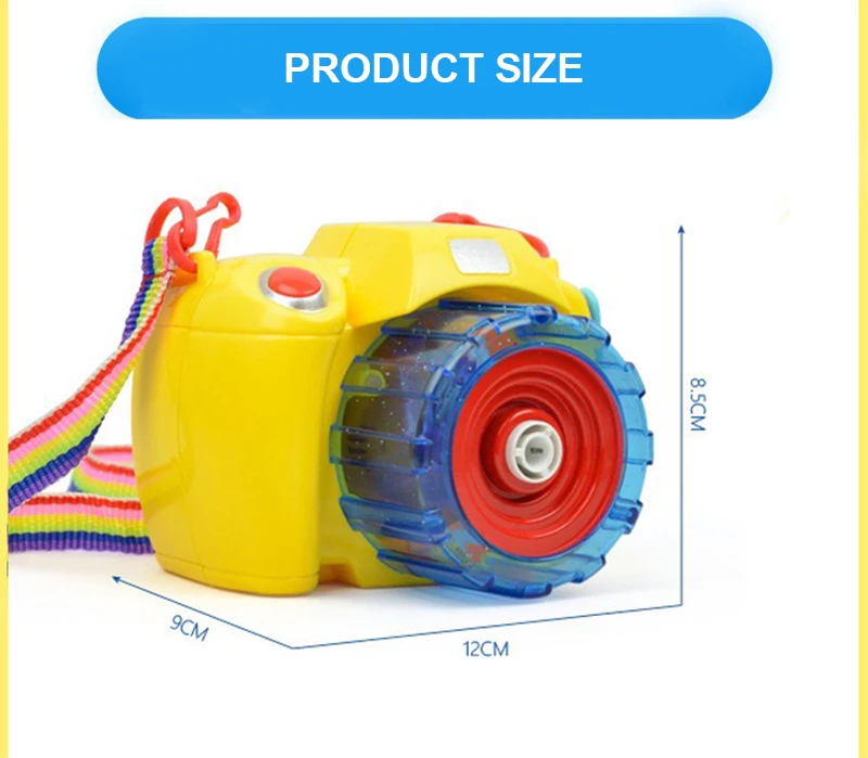 Машина для изготовления пузырьков в форме камеры, интересные игрушки со светлой музыкой, выдувающие игрушки Bubble, воздуходувка для детей