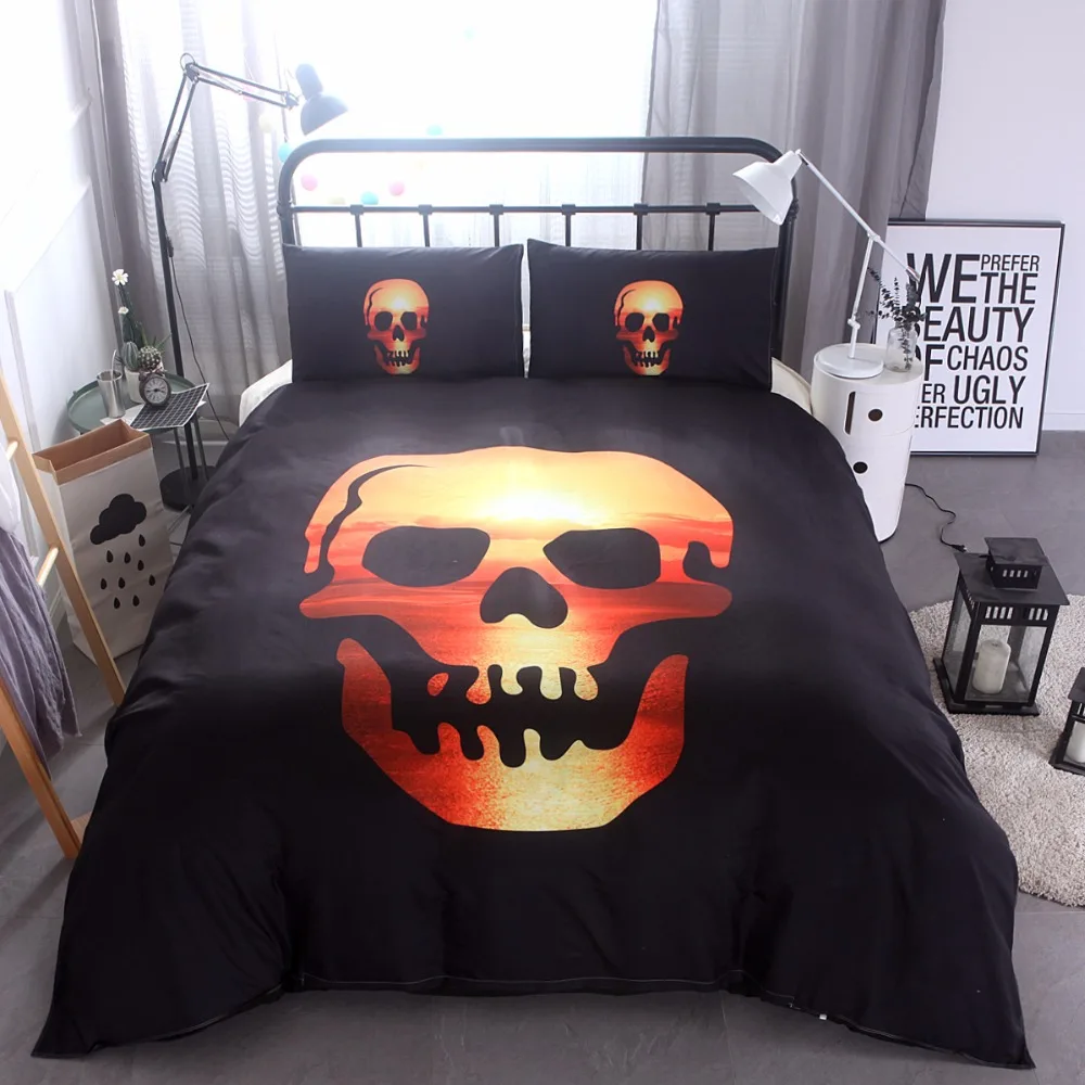 

Horror skull Pillowcase & Duvet Cover Sets Bedding Set Bed Cover Set Special size Home Textiles 3pcs Luxury