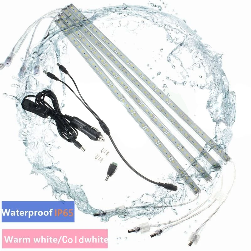 Ikvvt جديد الأبيض 4x50 سنتيمتر 5630 قاد قطاع أضواء البارات التخييم قافلة قارب سيارة