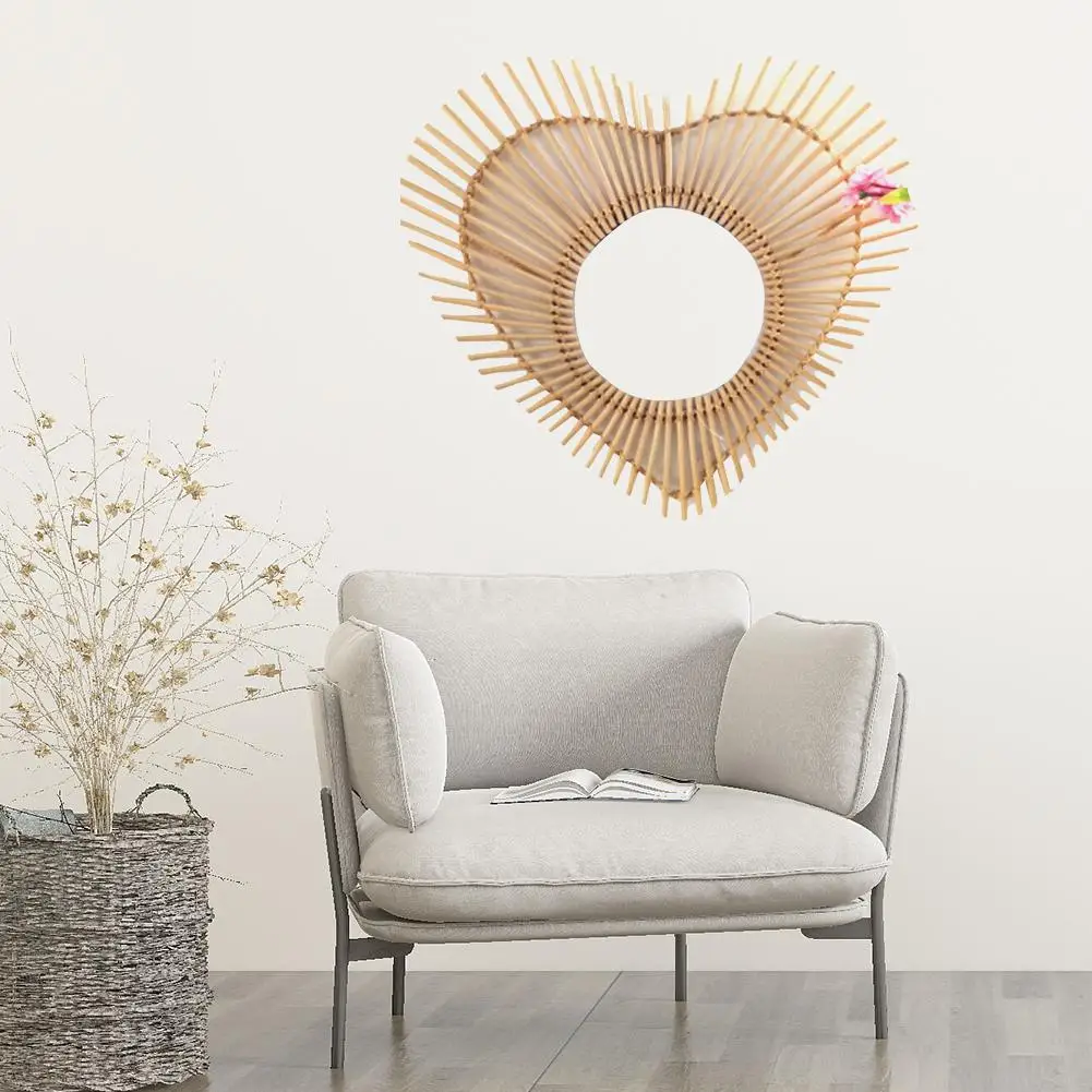Art Deco Heart-shaped Wall-mounted Rattan Crafts Frame Creative Photo Wall Hanging Frame Tasteless Strong Not Easy To Damage Art Deco Heart-shaped Wall-mounted Rattan Crafts Frame Creative Photo Wall Hanging Frame Tasteless Strong Not Easy To Damage