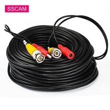 Cheap AHD CCTV Camera Cables 5M/10M/20M/30M BNC Cables Output + DC Plug Cable for Analog AHD/TVI/CVI CCTV DVR System Accessories