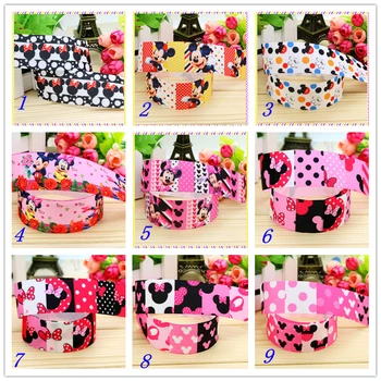 

DUWES 1.5'' Free shipping mickey minnie printed grosgrain ribbon hairbow headwear party decoration diy wholesale OEM 38mm D428