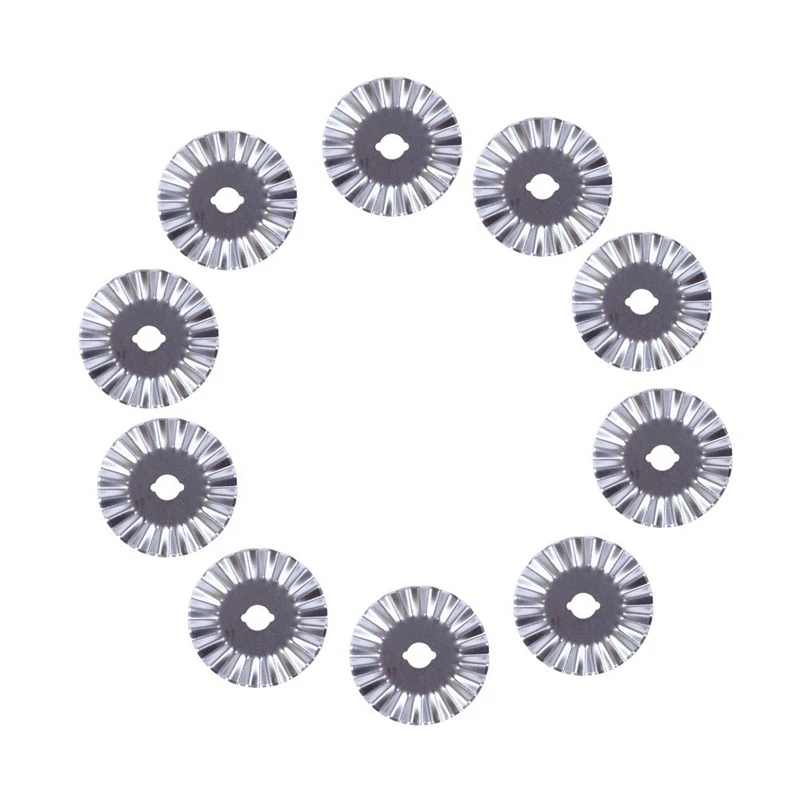 

10Pc 45Mm Rotary Cutter Blade Refill Pinking Blades For Cloth Fabric Portable Paper Trimmer Lacework Sewing Tools