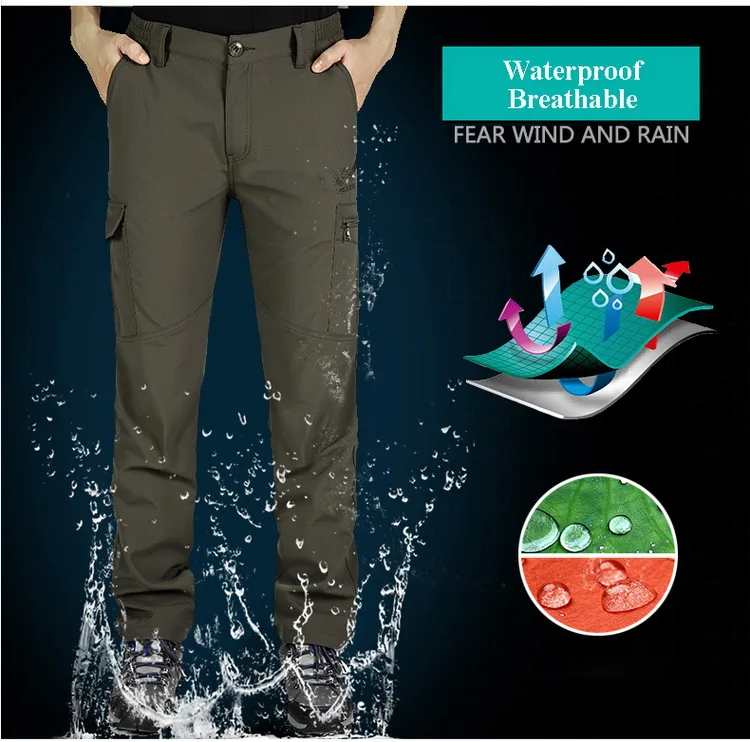 Флисовые тактические штаны, мужские зимние брюки-карго, Военные флисовые рабочие брюки, Акула, водонепроницаемые, плотные, теплые