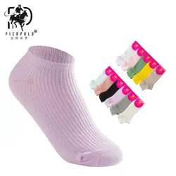 2018 Распродажа для женщин носки для девочек Корейская версия Новинка весны двойной иглой карамельный цвет женские Pier Polo Хлопок Короткие