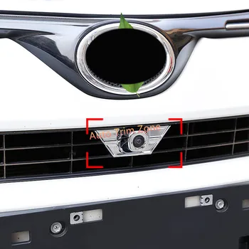 

Front Center Radiator Grille Camera Cover Trim ABS For Toyota RAV4 2016-2017