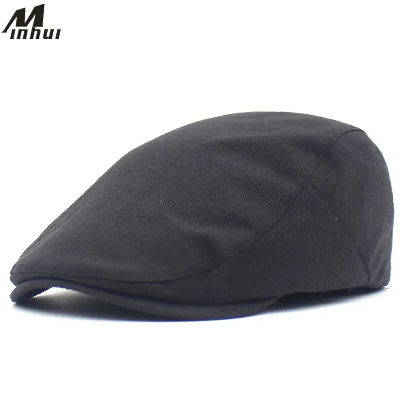 

Minhui Men Spring Summer Hat Thin Breathable Beret Caps Solid Visor Casquette Outdoor Cap Berets Gorras Men's Hat