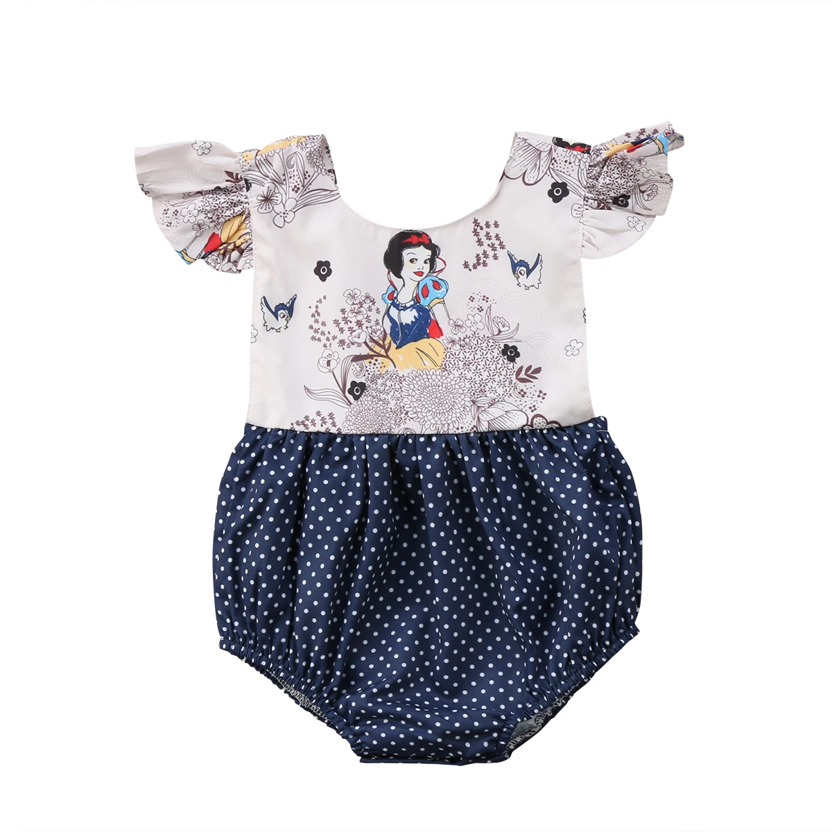 

Pudcoco Cute Infant Newborn Baby Girl Cartoon Printing Sleeveless Playsuit Outfit Clothes Costume