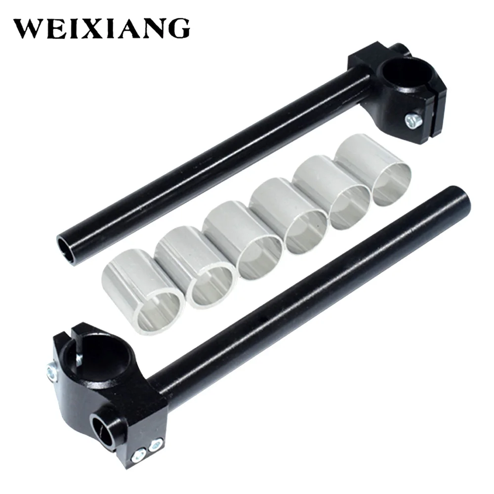 

Motorcycle CNC Cafe Racer Handlebar Racing Adjustable 24-31MM Clip On Fork Handle Bar