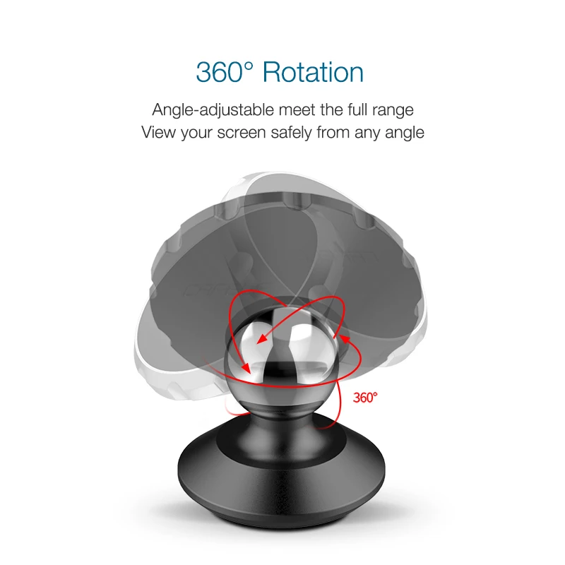  Cafele Magnetische Auto Telefon Halter 360 Grad Rotation Aluminium Legierung Magnet Auto Halterung 