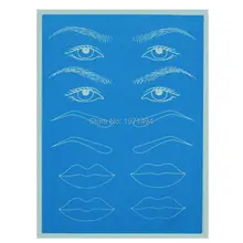 5 шт./лот bluepermanent Макияж бровей Губы татуировки Практика питания кожи смешать поддельные практика кожи для microblading татуировки