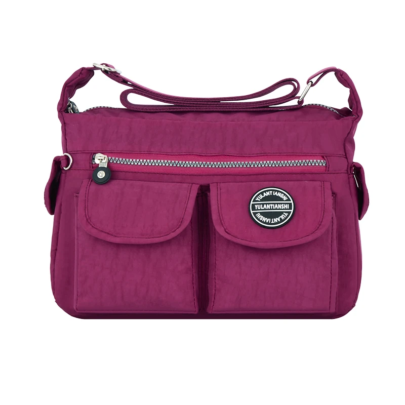 Модная женская сумка, женская сумка-мессенджер, женская сумка, водонепроницаемая нейлоновая женская сумка через плечо, сумка через плечо, женская сумка - Цвет: purple red