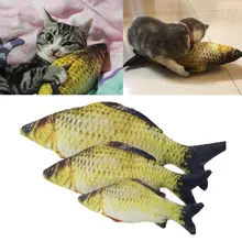 60 см Большой размер искусственная мята рыба игрушка-Кот кошки котенок играющая игрушка карась домашних животных товары для кошек аксессуары