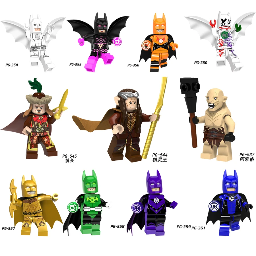

Single sale Batman Lord of the Rings Mayor Elf king Buzz Lightyear Statue of Liberty Building Blocks Figures LegoINGS Kid Gift