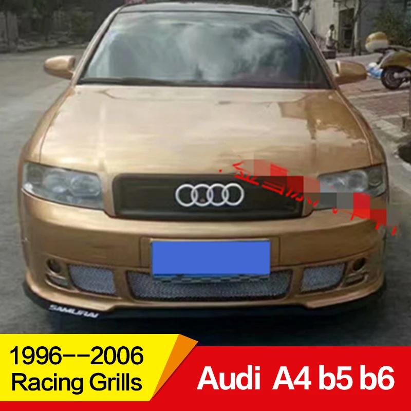 Используется для старых AUDI A4 b5/b6 гоночных грилей 1996-2006 год углеродное волокно/FRP Refitt Передняя Центральная гоночная решетка крышки без логотипа автомобиля