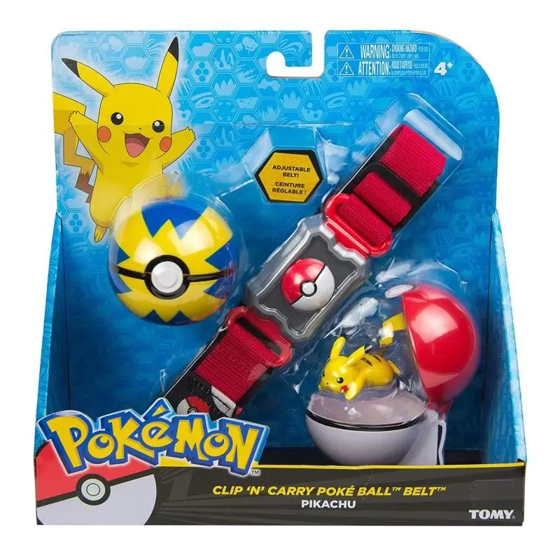 TAKARA TOMY POKEMON Pikachu 2 стиля Pokeball с поясом экшн-фигурка модель игрушки Выдвижной Пояс подарки для детей Детские игрушки