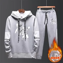 2019 Autumn/Winter XXXTentacion Revenge Kill Hip Hop Hoodies Sweatshirts And Sweatpants Men Two Piece Set Hooded Suit Velvet