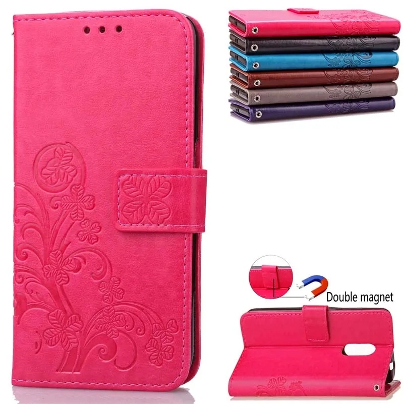 

BEFOSPEY Magnetic Wallet Four Leaf Leaves Pu Leather Phone Case For Xiaomi Redmi Note 4X