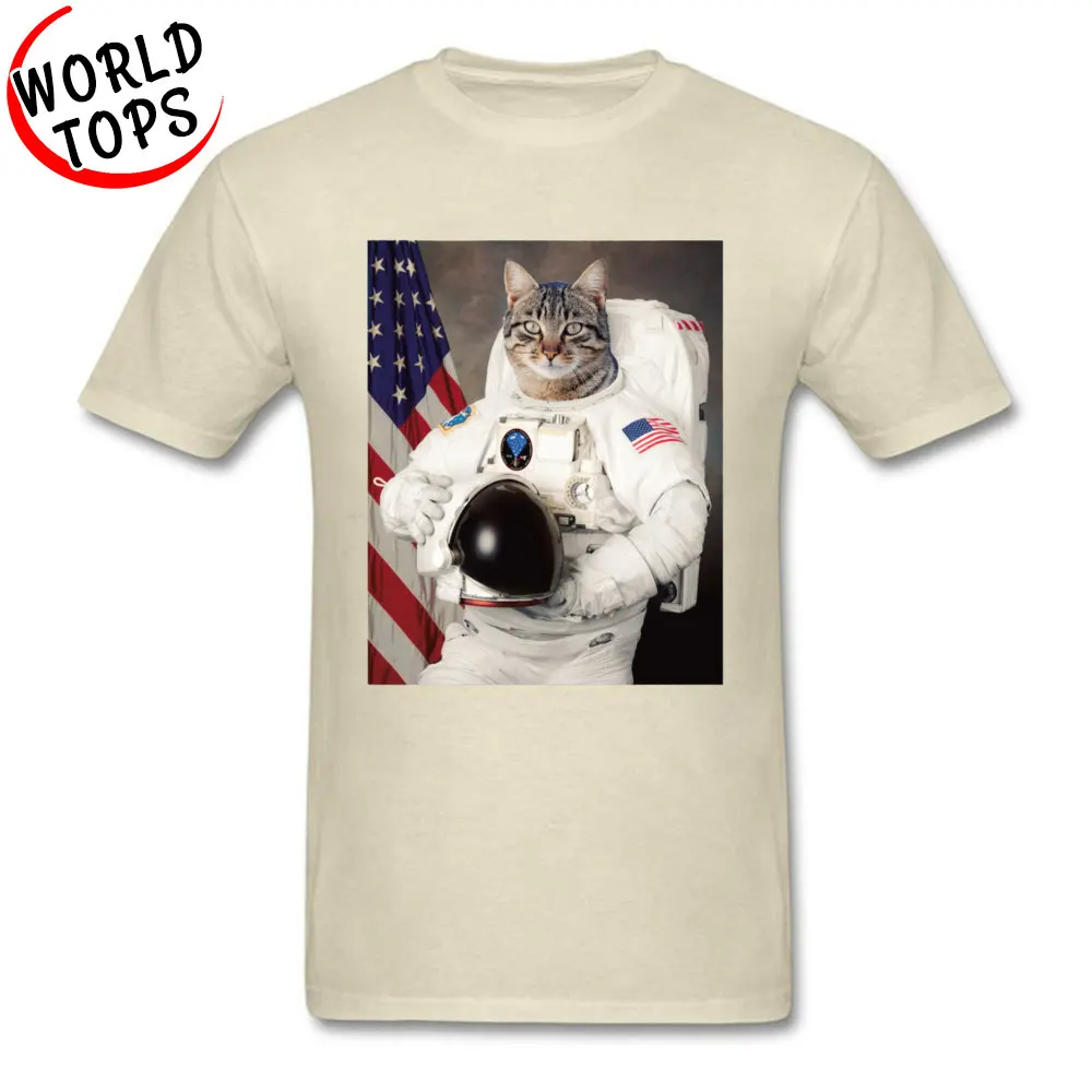 ASTRO CAT 14665 All Cotton Tops T Shirt for Male Hip hop T-shirts Summer Designer O-Neck Tops & Tees Short Sleeve ASTRO CAT 14665 beige