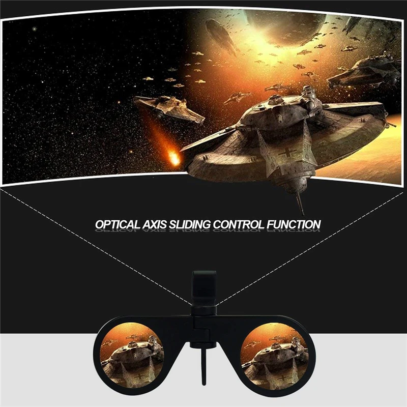 Mini Folding 3D Virtual Reality Cellphone Nearsighted Myopic VR Glasses for 3D Movies and Game for IOS Android Smartphone Mobile