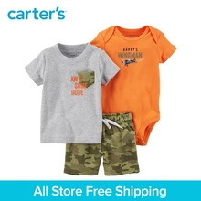 Carter’s 3-Piece baby children kids clothing Boy Summer Allover camo slogans Little Short Set 121I124
