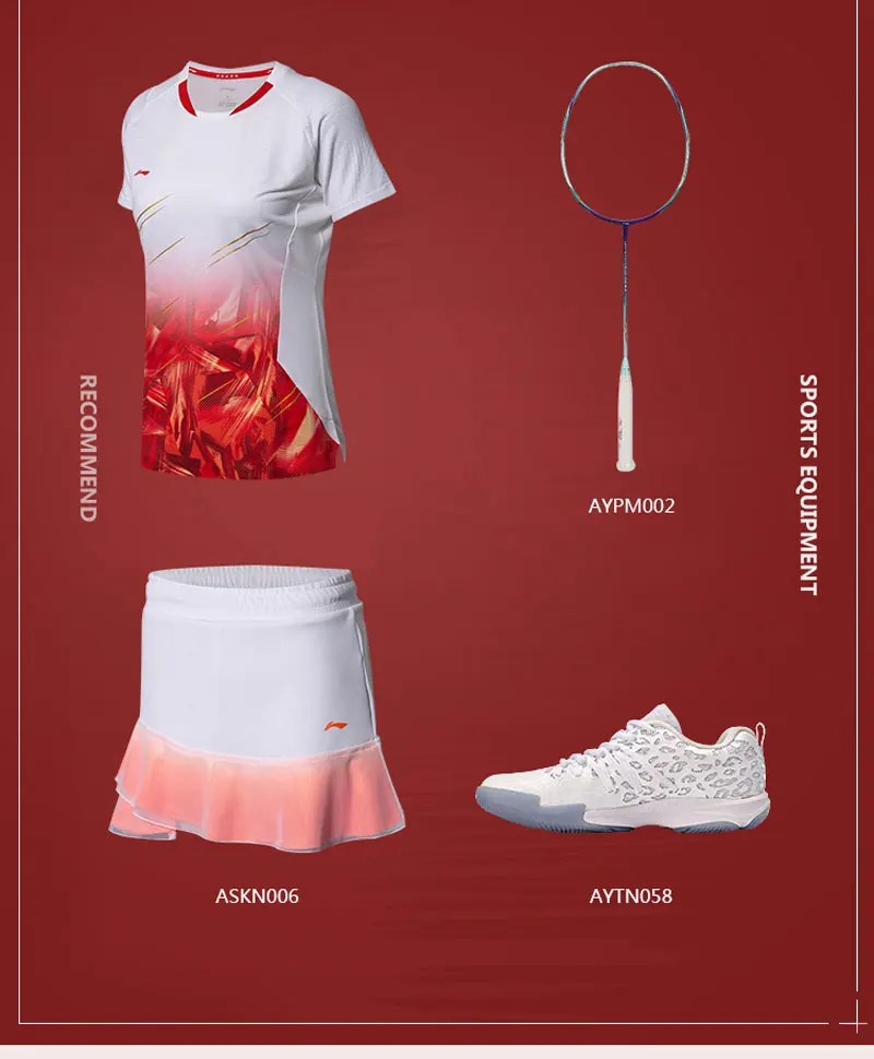 Li-Ning/женская футболка для бадминтона, дышащие спортивные футболки для соревнований с подкладкой сборной, AAYN104 WTS1453