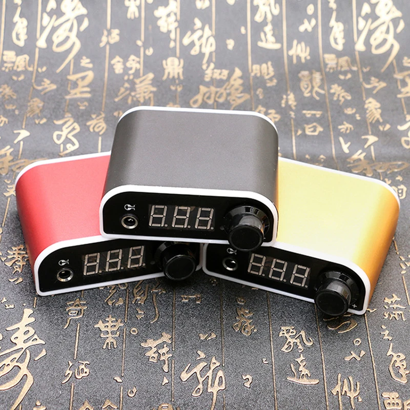 

Seven-color Light Mini Tattoo Transformers Tattoo Machine Power Supply Tattoo Equipment Black Red Gold