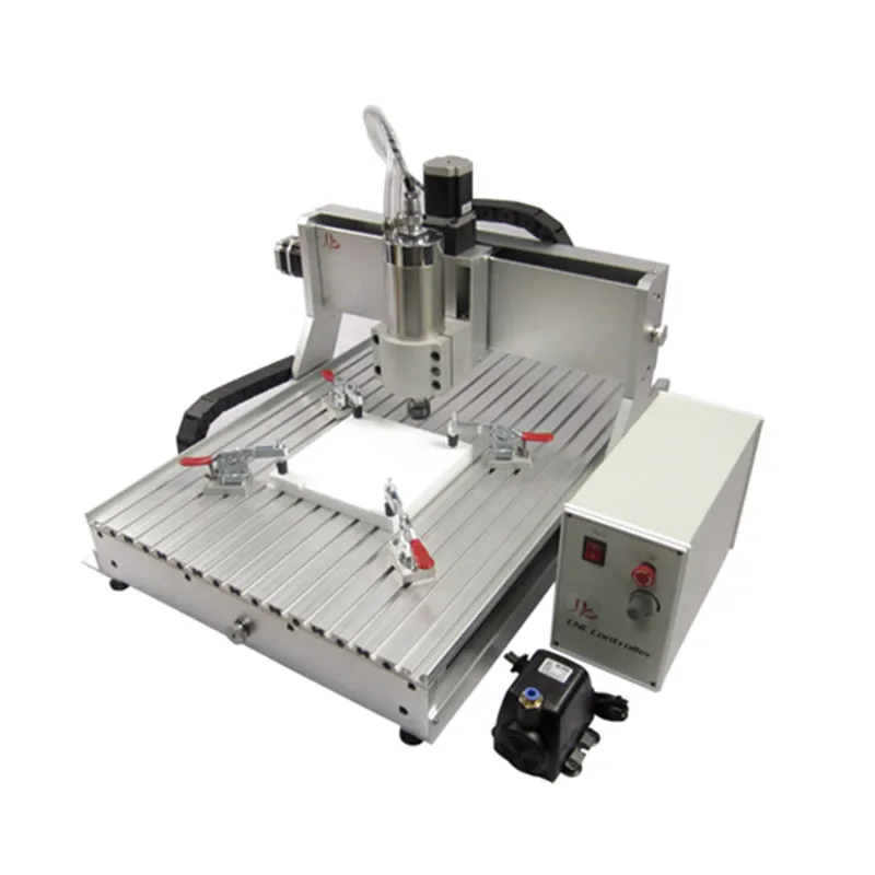 LY CNC 6040 Z-VFD 1500W Water Cooling Spindle 1.5KW Ball Screw Wood Milling Router Mini Cutting Drilling Machine