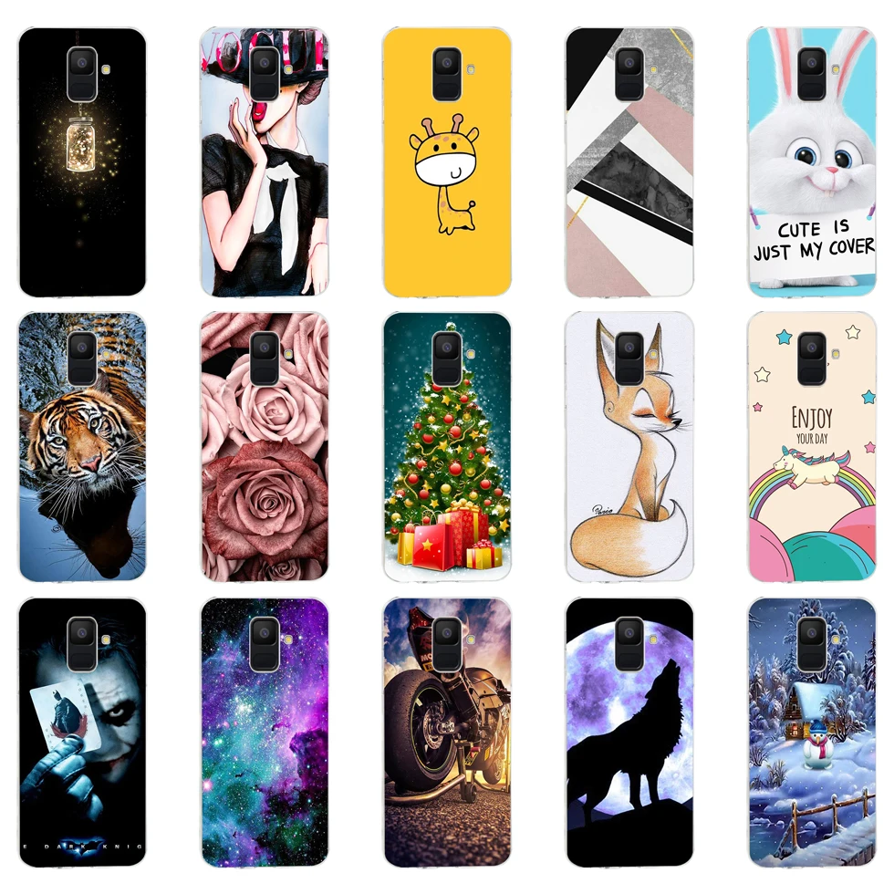 

T Silicone Phone Case For Samsung Galaxy A6 2018 Dual SIM SM A600 A600F Soft Tpu Back Cover For Samsung A6 Plus 2018 A605 A605F