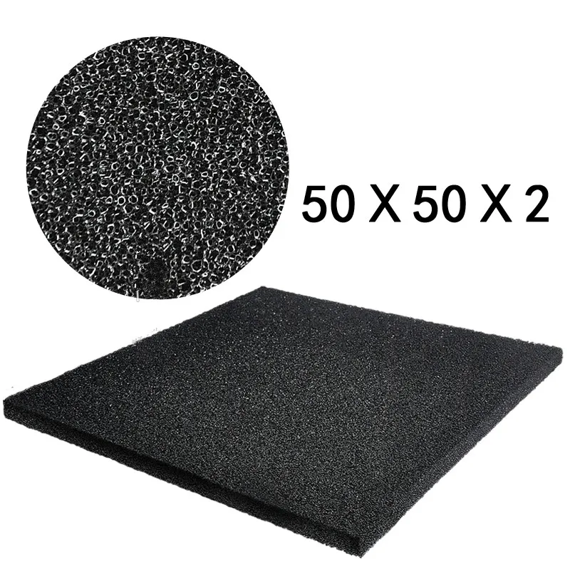 

Hot Sale Black Aquarium Bio Filtration Foam Fish Tank Biochemical Filter Sponge Pad Light And Softness Design 50x50x2cm