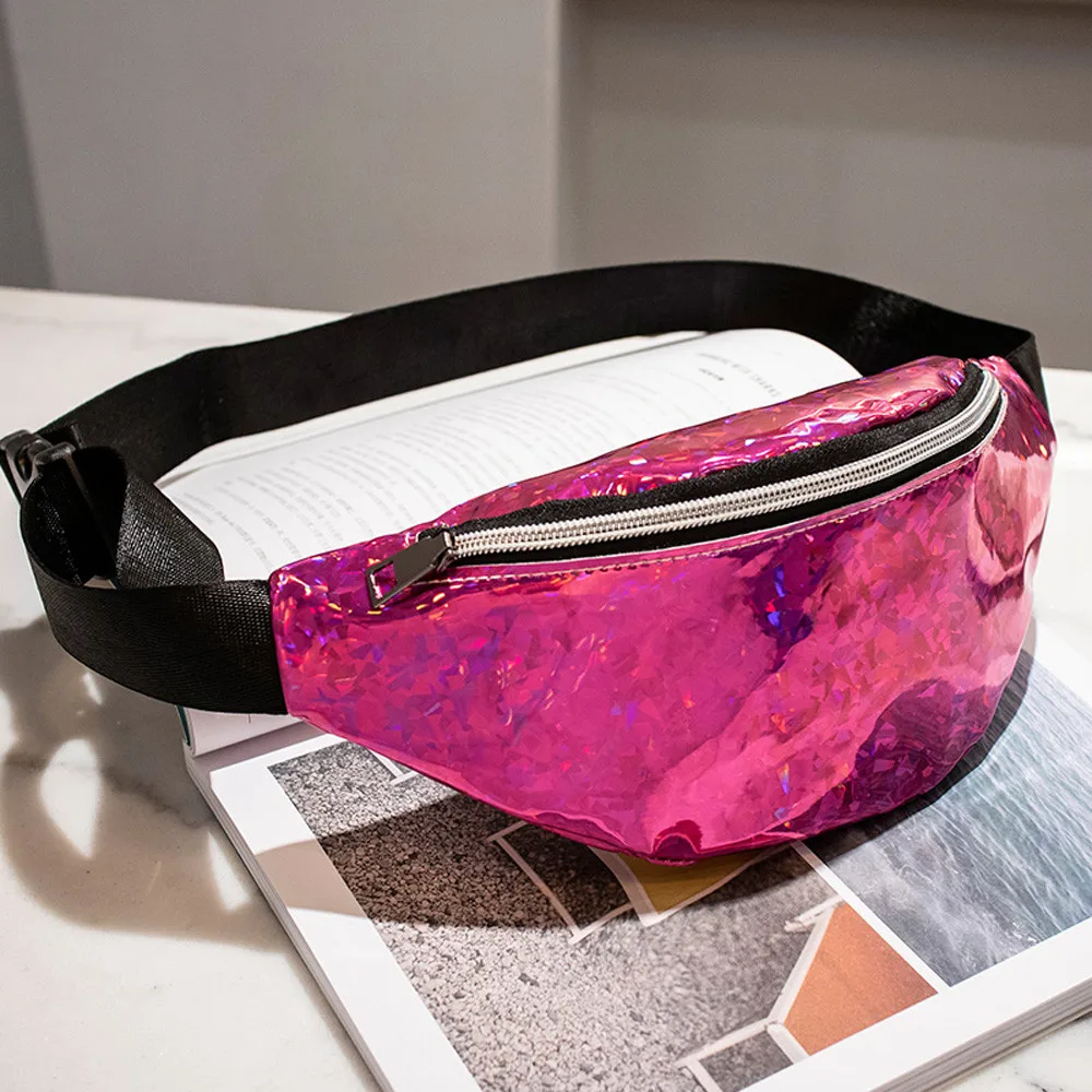 OCARDIAN-голографические блестки Fanny Pack Feminina поясная сумка для женщин лазерная