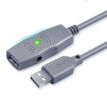

USB Extension Cable USB2.0 Signal Amplifier Adapter Male To Female Extension Data Line With LED Light Built In Chip For Printers