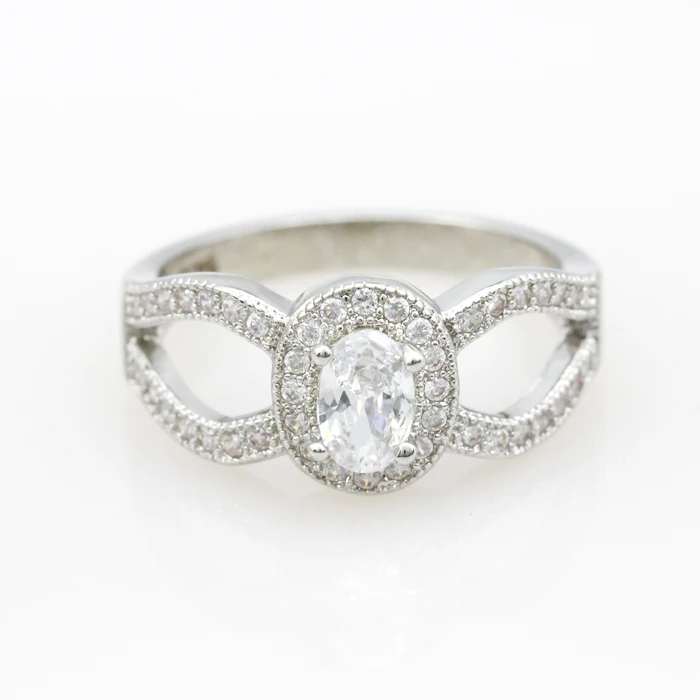 Buy Female Fashion Blue Bridal Rings with Big Stones