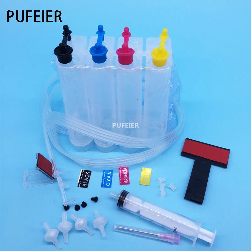 

4 Color Universal DIY CISS Kit Without Ink For Canon HP Epson Brother With Basic Accessories
