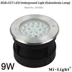 Milight SYS-RD2 9 Вт RGB + CCT светодиодный подземный свет IP68 Водонепроницаемый DC24V 2700-6500K беспроводной пульт дистанционного управления WiFi DMX512