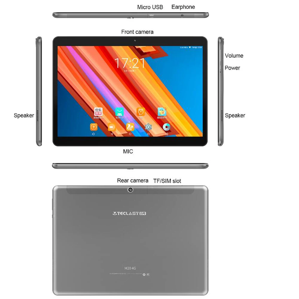 Teclast M20 MT6797D X23 Deca Core 3 ГБ ОЗУ 32 ГБ Android 8,0 Dual 4G 10,1 дюймов 1920*1200 gps фаблет
