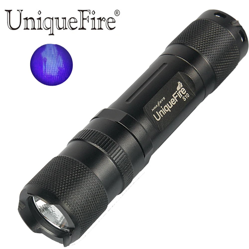 Ультрафиолетовый фонарь UniqueFire S10 светодиодный ручной с УФ лучом 365 нм идеально