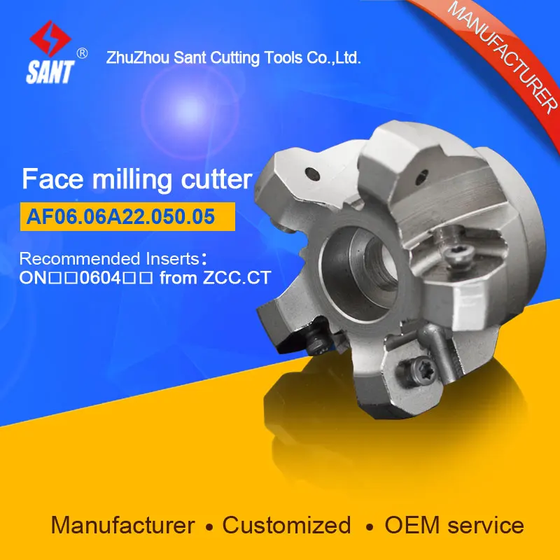 

Mached insert ONHU060408 Indexable milling cutter milling tools facing cutter cutting FMA07-050-A22-ON06-05/AF06.06A22.050.05