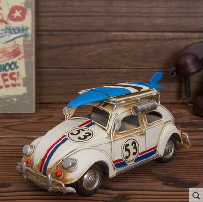Package mail Metal Beetle car model frame MINI home window retro ornaments gifts Clothing store coffee shop Decoration | Дом и сад