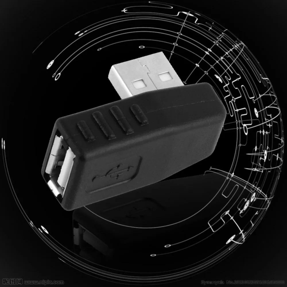 

Mini Portable Right Angle 90 Degree USB 2.0 A Male Female Adapter Extension Connecter For Laptop PC Computer