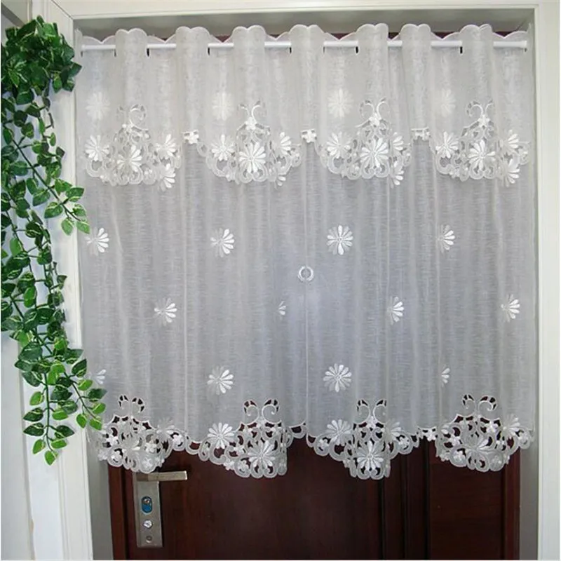 

Free Shipping beatiful voile half Curtain Coffee Curtain Kitchen Short Curtain Small Curtain for Home window decoration