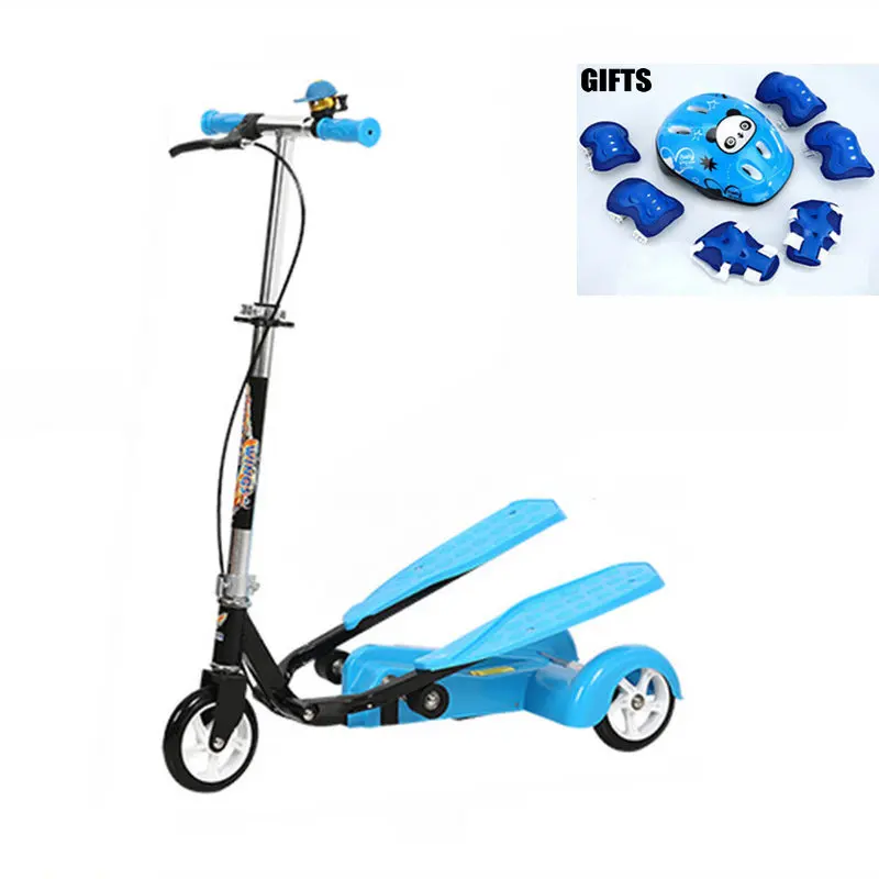 Easy Ride Kids 2 Pedal Scooter with Hand Brake, Double Pedal Scooter With Protective Gear, Fitness Scooter with Adjust height Easy Ride Kids 2 Pedal Scooter with Hand Brake, Double Pedal Scooter With Protective Gear, Fitness Scooter with Adjust height