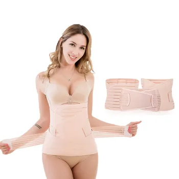 

New 3 Pieces/Set Slimming Belt Girdle Tummy Band Postpartum Recovery Belt Abdomen Stomach Elastic Corset Body Shaper Belly Strip