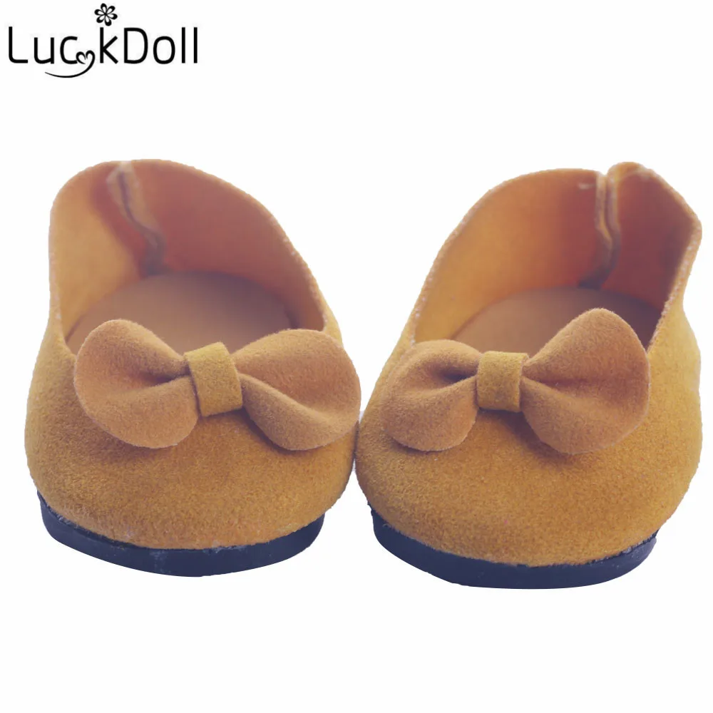 LUCKDOLL круглый носок принцесса обувь подходит 18 дюймов Американский 43 см аксессуары для кукол, игрушки для девочек, поколение, подарок на день рождения - Цвет: n603