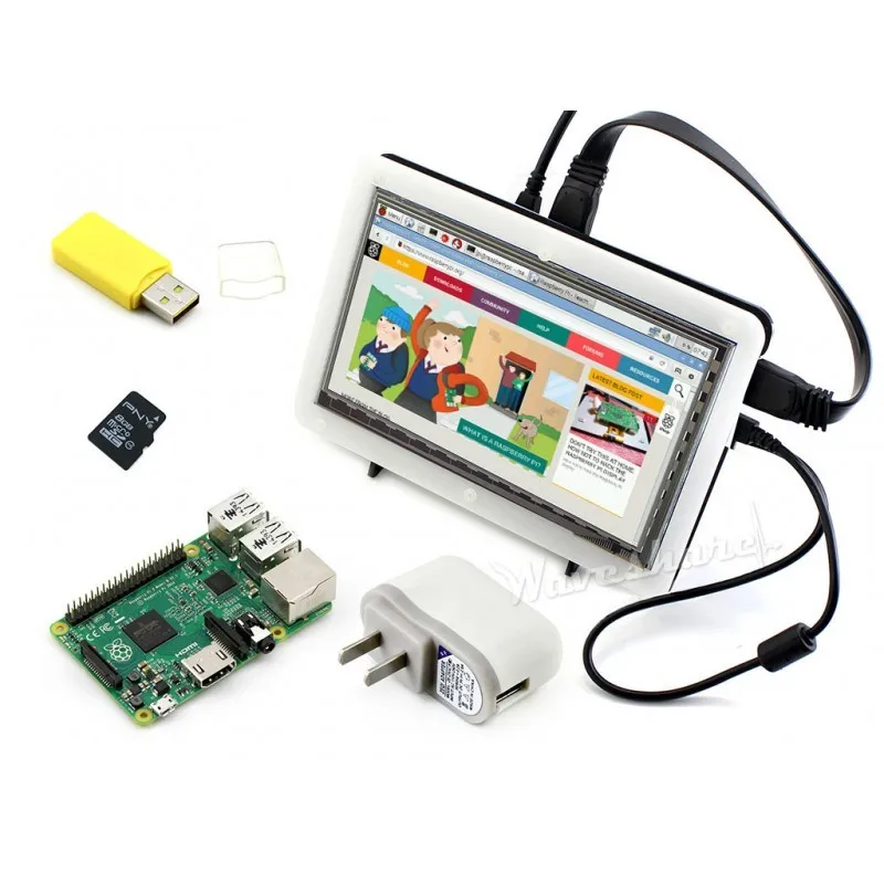 

RPi2 B Package F=RPi 2 Model B + 7inch HDMI LCD + Bicolor case + 8GB Micro SD card + Power Adapter