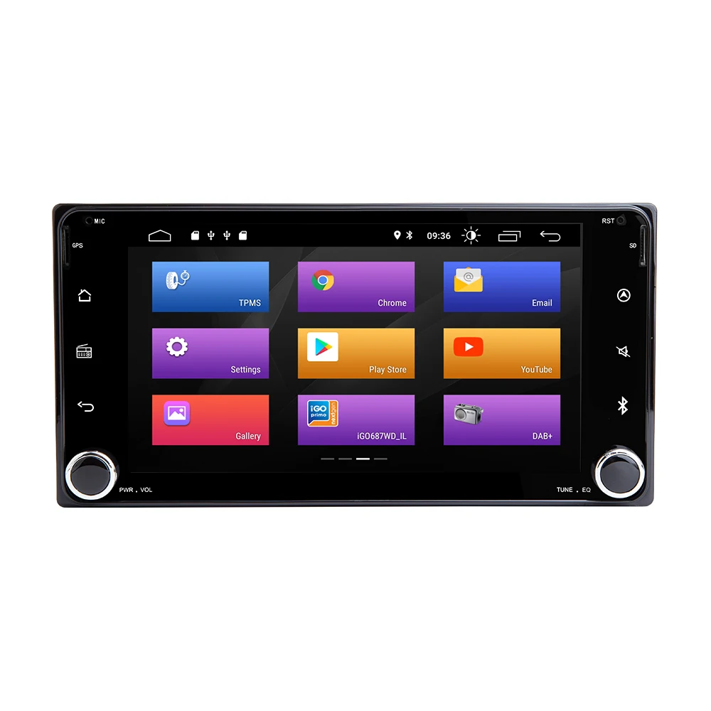 Clearance 2 din Android 9.0 Car Multimedia For Toyota Land Cruiser 100 200 Prado 120 150 Rush Corolla Hiace Yaris Hilux radio Navigation 2