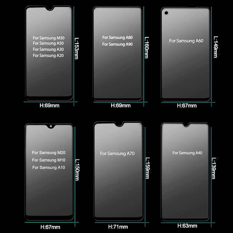 9D закаленное Стекло для samsung Galaxy A50 Стекло A70 Экран протектор для samsung M30 M20 M10 A20 A20E A40 A50 A60 A80 A90 пленка