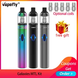 В наличии Vapefly Galaxy комплект MTL 1400 мАч батарея с 1,8 мл емкость бака испаритель электронная сигарета vape vs justfog compact14