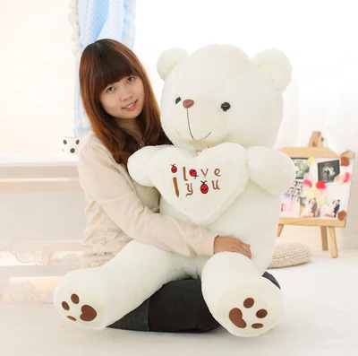 

big size 50-110cm large size I LOVE YOU Lovely Teddy Bear Plush Toys Big Toys Stuffed Plush Animals Hold The Heart Bear
